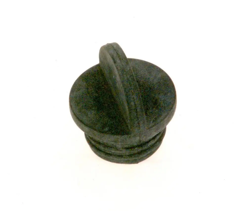 Schwarzer Gummi-Stopfen mit Griff, verwendet für Messöffnungen. Marke Bosch. Klar erkennbares Design, geeignet für verschiedene Anwendungen.
